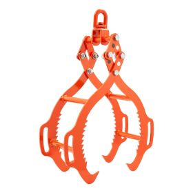 VEVOR 28in Log Lifting Tongs, 4-Claw Log Tongs, Heavy Duty Steel Log Grapple, 2650LBS Lifting Capacity, Swivel Log Graper Timber, Eagle Claw Desi