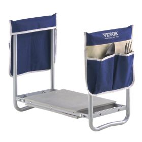 VEVOR Garden Kneeler and Seat, 11 in Wide Kneeling Pad, Heavy Duty Garden Kneeling Stool, Folding Garden Seat with 2 Tool Bags