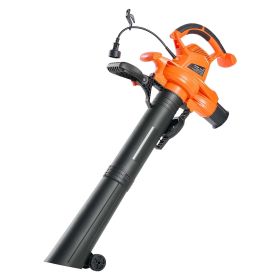 VEVOR Electric Leaf Blower, 12 Amp, 250 MPH, 400 CFM, 3 in 1 Handheld Blower Vacuum & Mulcher for Lawn Care