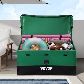 VEVOR Outdoor Storage Box, 100 Gallon Waterproof PE Tarpaulin Deck Box with Galvanized Frame, All-Weather Protection & Portable, for Camping, Gar
