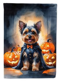 Yorkshire Terrier Yorkie Puppy Halloween Garden Flag Mailbox Decorative Yard Banner Outside Patio Artwork for Flower Beds, Garden Size, Multicolo