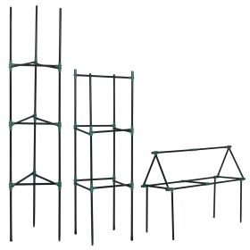 3 Pack Tomato Cage Set, 72 Inch DIY Tomato Plant Support Trellis, Tomato Trellis for Climbing Vegetables, Flowers and Fruits, Dark Green