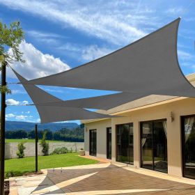 Prohibited From Sale On Amazon XISHAN 12'X12'X12' Dark Grey,Rust Red,Light Grey,Dark Green,Sand HDPE Sunshade Sail, 160 Grams (Option: 12X12X12ft-Dark Grey)