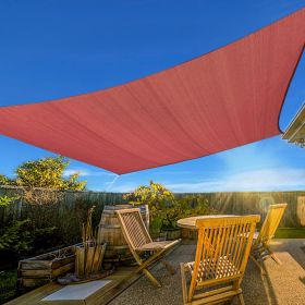 Prohibited From Sale On Amazon XISHAN 16'X20' Mocha,Rust Red,Sand HDPE Sunshade Sail, 160 Grams (Option: 16X20ft-Rust Red)